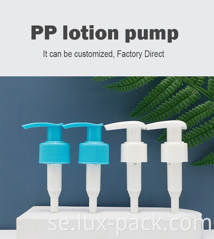 Plastlotion Bottle Pump Twist Lock Easy Lock med guldaluminium